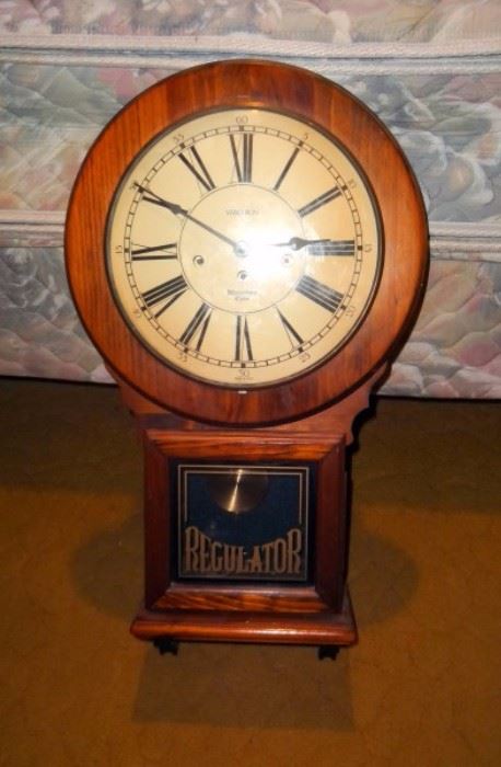 Virchow Regulator Clock, Plays Westminster Chime, With 2 Keys 25"T x 13.5"W x 5"D