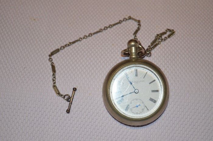 Antique Pocket Watch - New York Standard Watch Company USA inside has same with the numbers 3636235 and on the backing Silverode with the numbers 704824 the circle on the backing also has a crown with a cross and other emblems.