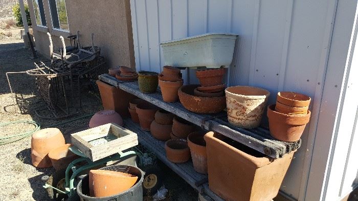 Tons of outdoor clay pots