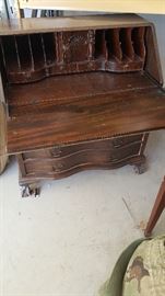 Antique dresser with fold down desk top