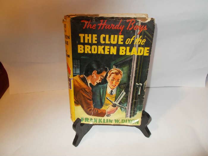 The Hardy Boys - The Clue of the Broken Blade - published in 1942 - colorful Book Jacket - WE HAVE 6 (!!!) of the Hardy Boys (with Book Jackets from this era) - all sold individually - great collection!!!!!!!
