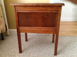 Sewing cabinet makes great side table