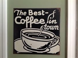 Old coffee sign