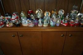 lots of snow globes