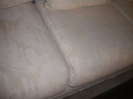 Off White/Cream Sofa/Couch & Coffee table & Wall  ensemble