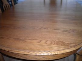 America China cabinet/buffet & matching dining room table with 3 leaves & 6 chairs with pads