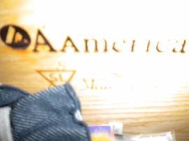 America China cabinet/buffet & matching dining room table with 3 leaves & 6 chairs with pads