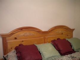 Broyhill bedroom set..King bed, night stand, dresser, mirror, chest of drawers and chest with two drawers. King mattress and box springs...has been vacuumed weekly.