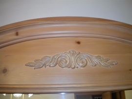 Broyhill bedroom set..King bed, night stand, dresser, mirror, chest of drawers and chest with two drawers. King mattress and box springs...has been vacuumed weekly.