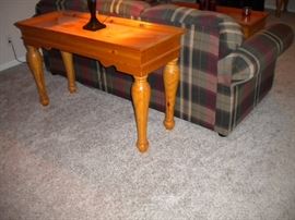 Matching solid wood end table, coffee table and sofa table