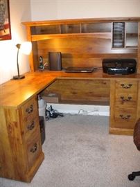 L- shaped desk- electronics not for sale