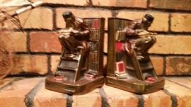 Bronze 1930's bookends.  RARE