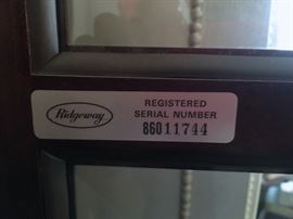 MARKING AND REGISTRATION OF CLOCK