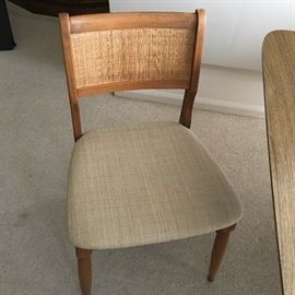Beautiful Mid Century dining set with 4 very clean chairs.