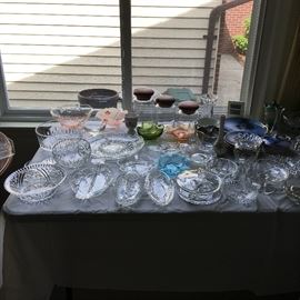 Antique and vintage glass ware.