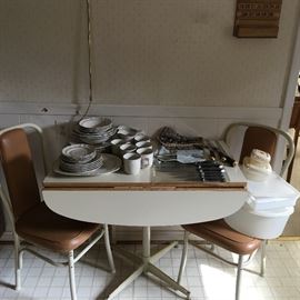 Small kitchen table and chairs.