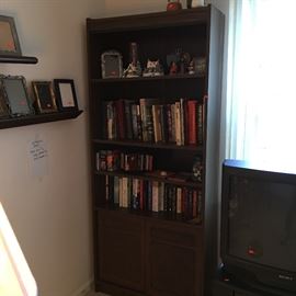 Bookshelf's and books.