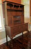 Beautiful antique Welsh sideboard. Approximately 6.5 feet tall, 56" wide. Two pieces.