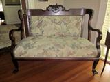 Fantastic French Empire settee; Approximately 55" wide.