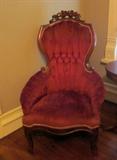 Victorian ladies chair; Walnut.