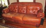 Leather sofa.