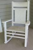Old, painted rocker.