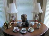 Vintage lamps, collectable and decorative items.