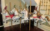 Carousel horses made from vintage horses that once were part of mechanical coin operated horse ride. The current owner used these to decorate at Christmas and create a faux carousel. They need to be cleaned and freshened up, but are still quite nice. Come look!