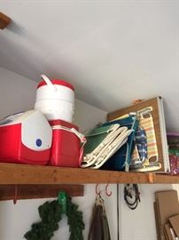 coolers, chairs