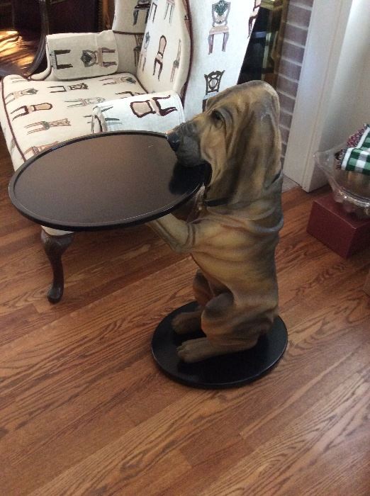 Bloodhound Dog Butler Table