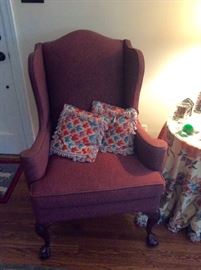 Tweed Wing Chair, by Bernhardt