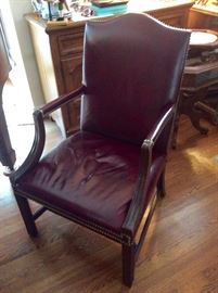 Hickory Chair, Leather Arm Chair