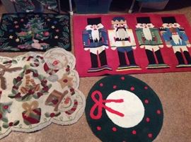 Some of the Christmas Rugs