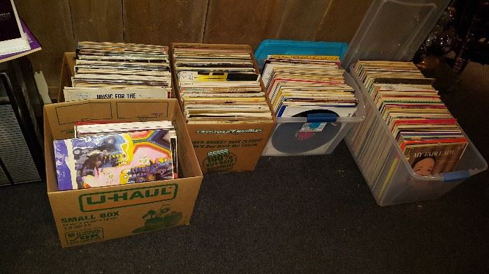 Hundreds of 45, lp and 78 records mostly Rock from the 60's - 80's