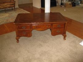 Unique wood coffee table - 2 side drawers