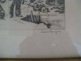Lionel Barrymore sig in print