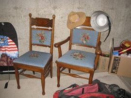 Vintage needlepoint chairs