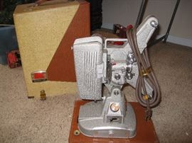 Side view Kodak vintage projector with cover