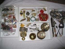 Some jewelry - Gruen watches - Zippo lighter - plated pieces