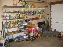 Several weed wackers, grounds supplies, shop vac, sprayers etc.