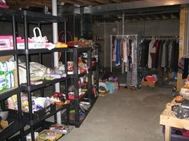 Many clothes.  Men's suits size 48L - 50L