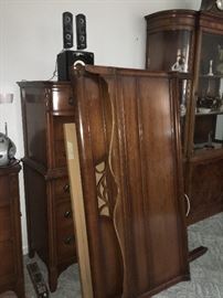 Double bed antique headboard 