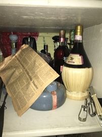 Antique liquor bottles