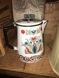 Handpainted Swedish coffee pot