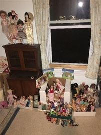 Antique dolls and doll furniture 