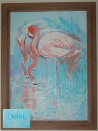 Flamingo Original Oil Painting