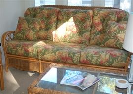 Natural Wicker Couch