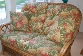 Natural Wicker Love Seat