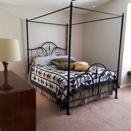 Metal Four Poster Canopy Queen Bed