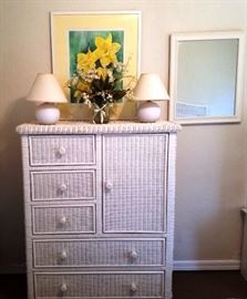 Tall Wicker Chest